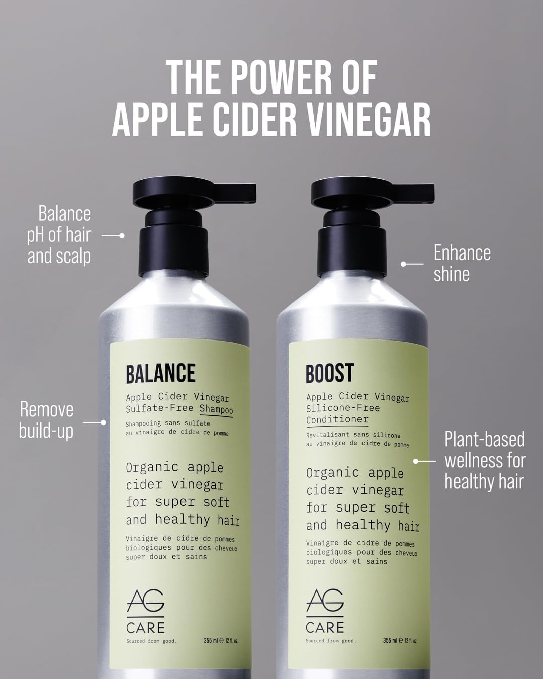 AG Care BOOST Apple Cider Vinegar Refill Conditioner, 1L