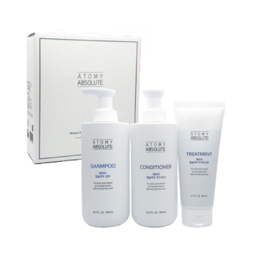 Atomy Absolute Hair Care Set (3pcs) - Shampoo, Conditioner and Hair Pack