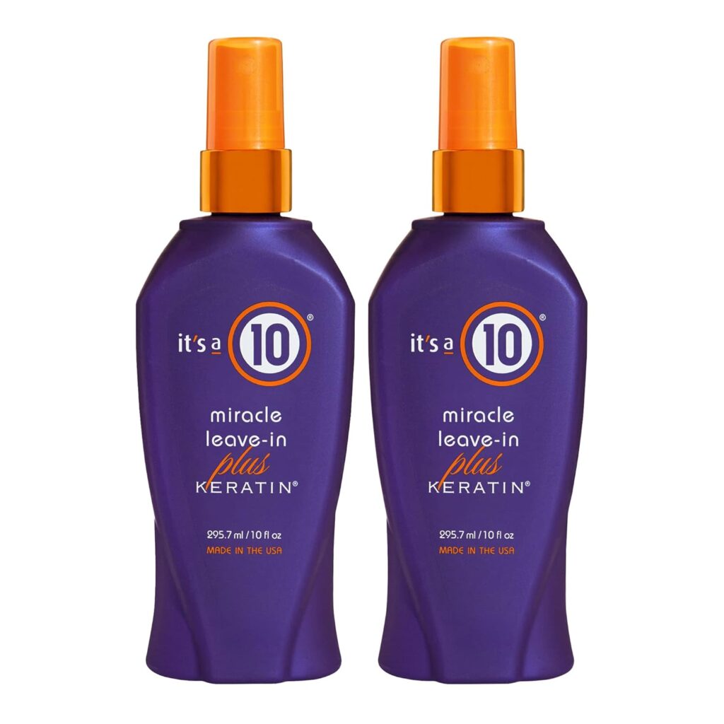 Its a 10 Haircare Miracle Leave-In Plus Keratin Spray, 10 fl. oz (Pack of 2)