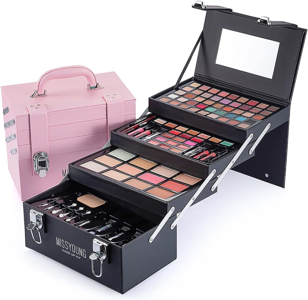 VolksRose All In One Makeup Kit Multi-Purpose Combination Makeup Surprise Gift Set Beauty Full Makeup Essential Starter Kit, Compact and Lightweight Design for Girls Women and Make Up Beginners