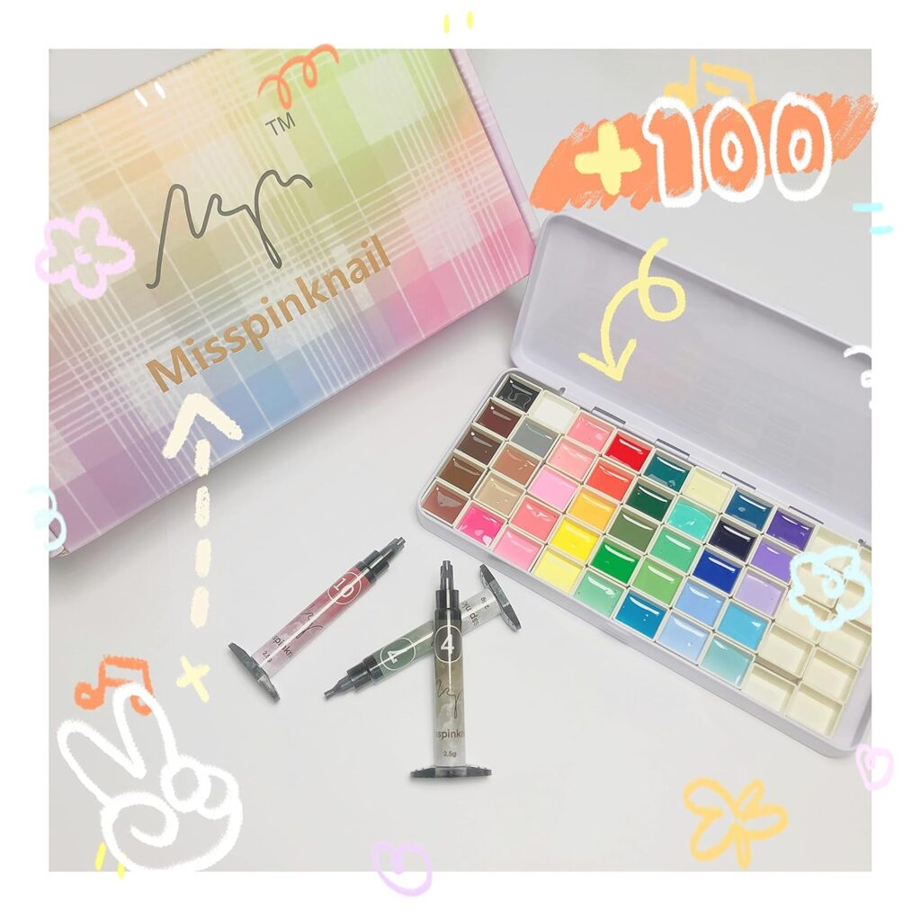 Gel palette Painting gel for nail art 40colors individual squares UV LED Gel for Nail Art DIY